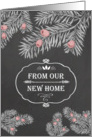 From our new Home, We’ve Moved, Christmas Greetings, Chalkboard effect card
