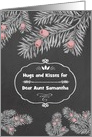 Customize for any Relation, Christmas Card, Chalkboard effect card