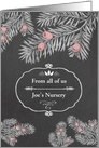 Customize for any Relation, Business Christmas Card, Chalkboard effect card