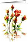 It’s our mutual birthday! Watercolor roses, Mirror Reflection card