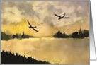Happy Father’s Day! Glider Planes, Lake, Forest card