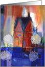 May this house be blessed, Congratulations, New Home, Pastel Drawing card