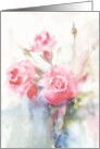 cancer survivor encouragement, pink watercolor roses, card