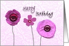 Happy Birthday card, Poppies & Irish blessing card