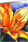 Happy Birthday, Yellow Lilies, Watercolor, Irish Blessing card