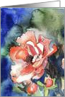 Christian Encouragement, Isaiah 41:13, Watercolor Red Roses card