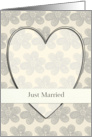 Announcement just married - heart & flowers card