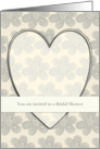 you are invited to a bridal shower - heart & flowers card