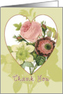 thank you to my foster parents -heart and flowers card