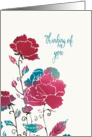 Thinking of you, let’s meet, Illustration, Flowers card