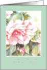 thank you for your friendship rose watercolor painting card