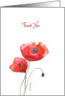 Thank you for your kindness, red poppies card