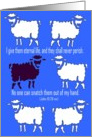 I give my sheep eternal life, Christian encouragement card