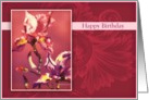 Happy Birthday, Christian birthday card, irises card