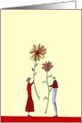 Mutual Birthday, Two Flowers, Drawing, card