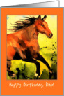 Happy Birthday to my Dad, Christian birthday card for father, horse card