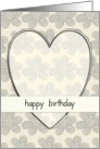 happy birthday, with all my heart, delicate floral birthday card