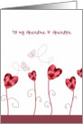 To my Grandma & Grandpa, happy grandparents day, flower, butterfly card