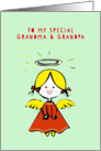 To my Grandparents, Merry Christmas, Angel card