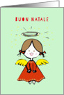 Buon Natale, Merry Christmas in Italian, Angel card