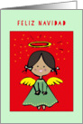 Feliz Navidad, Merry Christmas in Spanish, Angel card