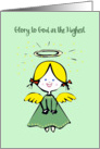 Glory to God in the Highest, Christian Christmas Card, Angel card