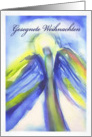 Merry Christmas in German, gesegnete Weihnachten, Angel Painting card
