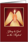 Glory to God in the Highest, Christian Christmas card, Angel card