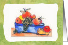 Pumpkin and Fruit, illustration still life card