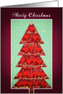 Merry Christmas, Tree with Hearts card