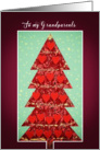 Merry Christmas to my Grandparents, Tree with Hearts card