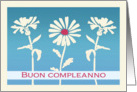 Buon Compleanno, Happy B9irthday in Italian, Floral Birthday card