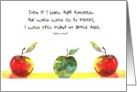 three apples, quote Martin Luther, encouragement card