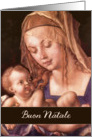 buon natale, Italian Merry Christmas, madonna with child card