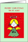 Merry Christmas to my Aunt, Angel card