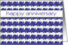 Happy Anniversary, Abstract blue Design, Business card