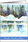 Frohe Weihnachten, Merry Christmas in German, Schneelandschaft card