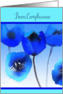 buon compleanno, happy birthday in Italian, blue poppies card