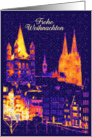 Frohe Weihnachten, Merry Christmas in German, Cathedral card