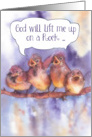 God will lift me up, Psalm 27:5, Encouragement Card