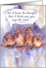 Jeremiah 29:11, Hope, Christian encouragement, cute sparrows card