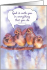 God is with you, Christian encouragement card, sparrows and the gospel card