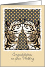 Congratulations on your Wedding, Two Cuddling Cats card