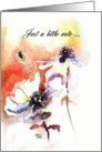 I’m thinking of you, Bereavement, Anemone, Watercolor Painting card