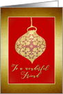 To a wonderful Friend, Merry Christmas, Glass Bauble Ornament card