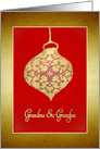To my special Grandpa Grandma Merry Christmas, Glass Bauble, Ornament card