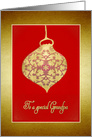 To a special Grandpa, Merry Christmas, Glass bauble, Gold-Effect card