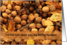 I’m still nuts about you - darling husband card