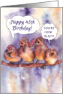 happy 45th birthday, singing sparrows card