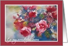 To my wonderful Mom, Watercolor Painting, Red Peonies card